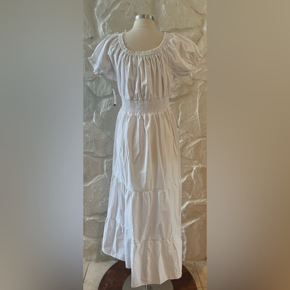 Danielle Bernstein White Poplin Maxi Dress 2X - Picture 10 of 10